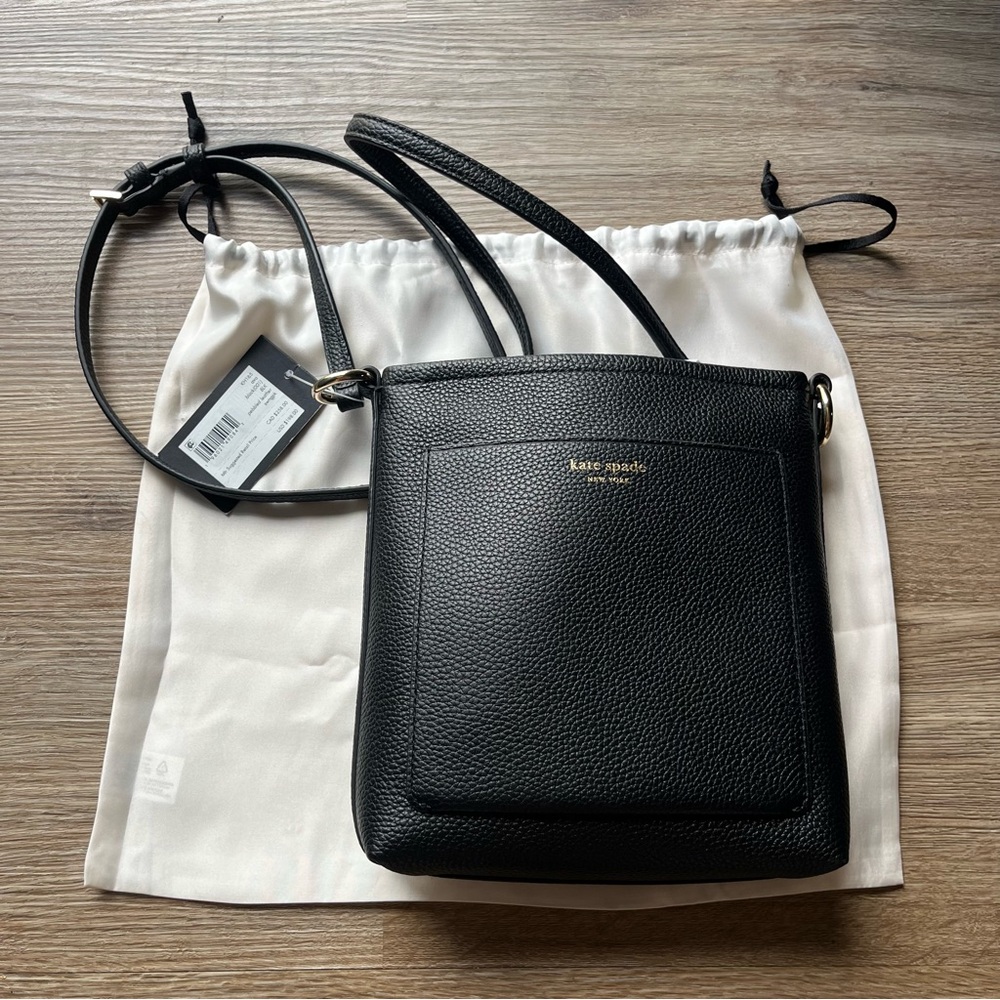 Kate Spade Black Pebbled Leather Shoulder Bag